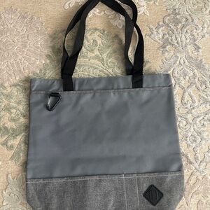 Gray and Black Tote Bag